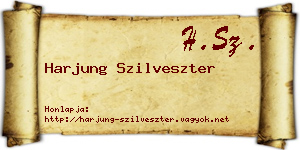 Harjung Szilveszter névjegykártya